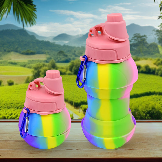 Flexible Collapsible Silicone Sports Water Bottle (260 Ml 20 Cm Folding)