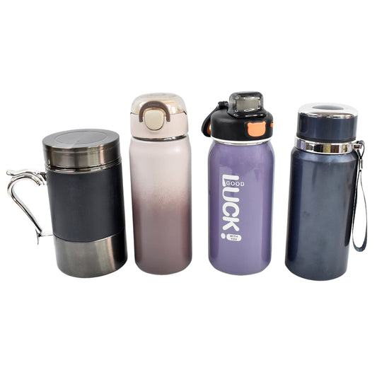 Stainless Steel Water Bottles Approx 600ml (Mix Design Color 1 Pc)