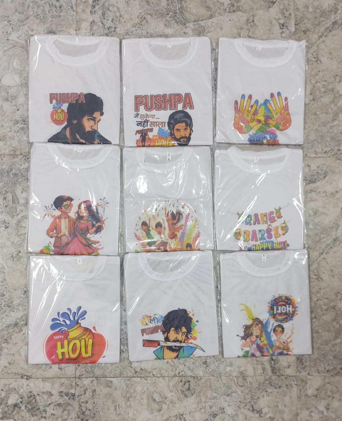 HOLI SPECIAL WHITE PRINTED T-SHIRT