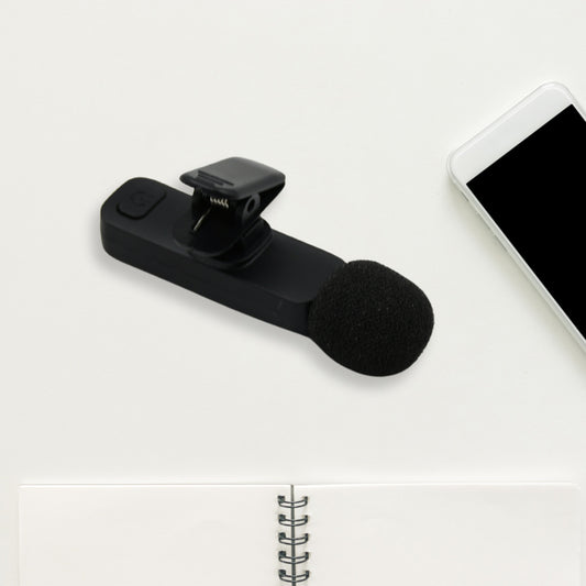 12639 Intelligent Noise Cancelling Live Streaming Clip On Microphone For Type-c For Iphone With Charging Mini Wireless Lapel Collar Microphone
