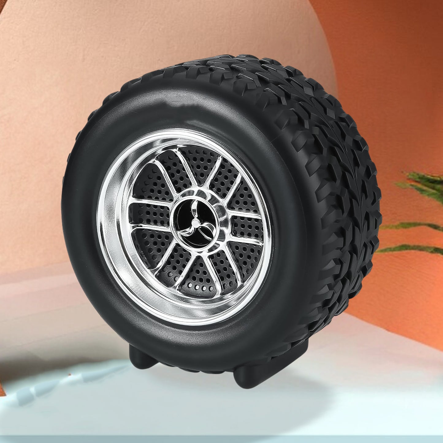 Portable Tyre Wheel Shape Wireless Bluetooth Speaker (1 Pc)