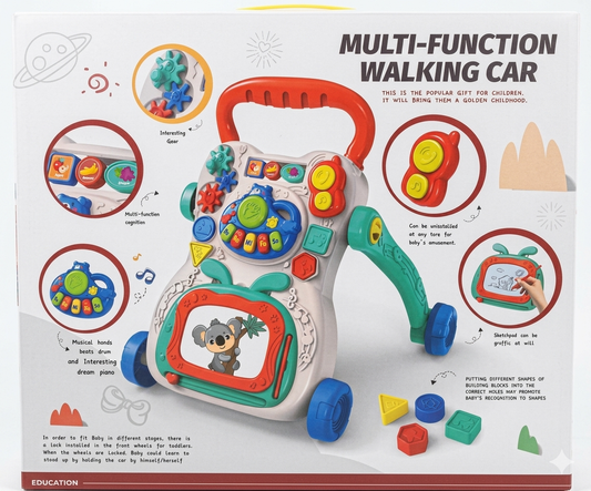 2-in-1 Sit-to-Stand Multi-Function Baby Walking Car & Activity Center | Store Pickup Only