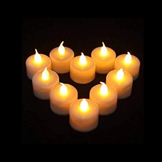 1222a Festival Decorative - Led Tealight Candles Battery Operated Candle Ideal For Party Wedding Birthday Gifts (12pc)(White)