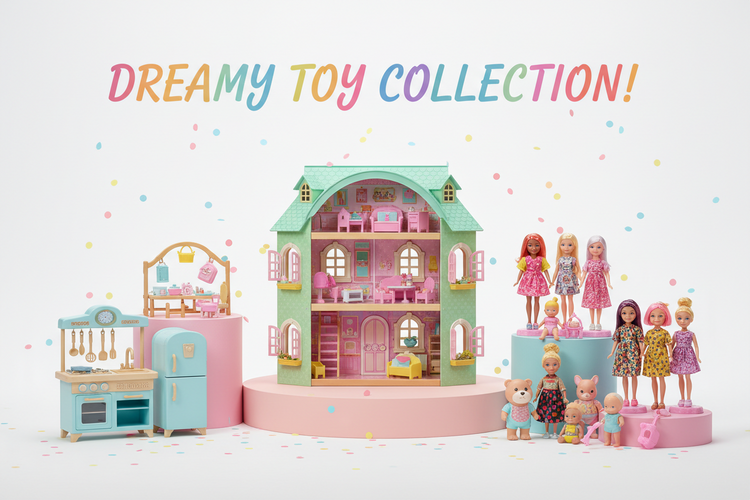 DOLL HOUSES / KITCHEN SETS / DOLL SETS
