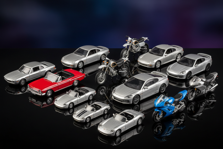 METAL DIE CAST ITEMS CARS & BIKES