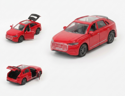 1:36 Scale Alloy Audi Q8 Die-Cast Metal Toy Car with Light & Sound Effects - Collectible Pull Back Action Model Vehicle | Pack of 1 | Store Pickup Only