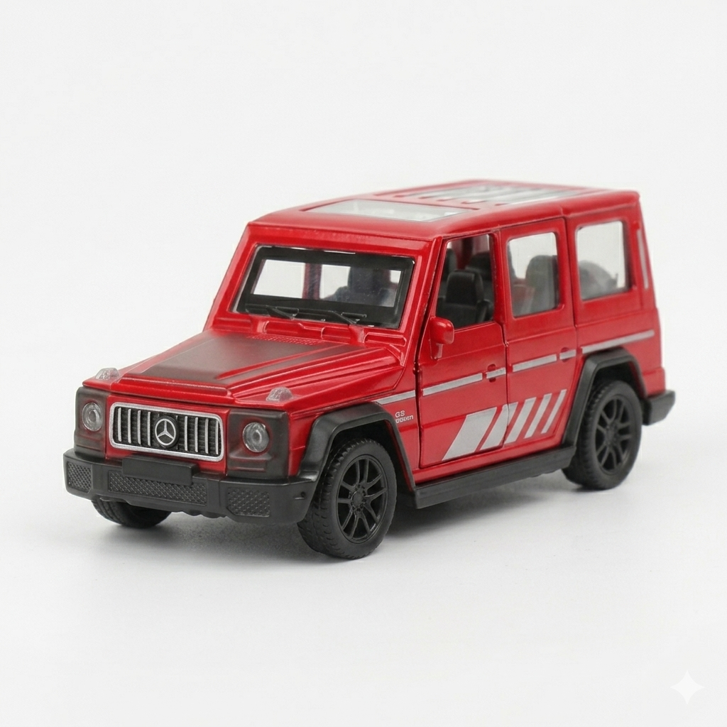 Miniature Mercedes-Benz G63 Die-Cast Toy Car with Sound & Light - Assorted Colours | Pack of 1 | Store Pickup Only
