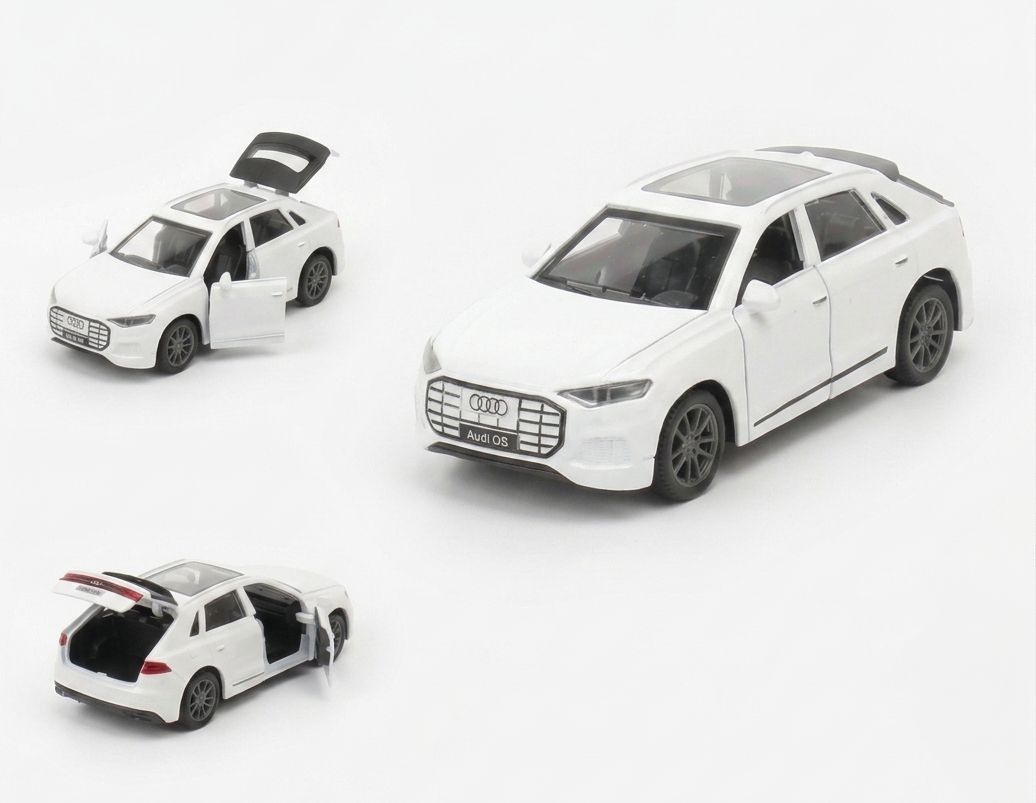 1:36 Scale Alloy Audi Q8 Die-Cast Metal Toy Car with Light & Sound Effects - Collectible Pull Back Action Model Vehicle | Pack of 1 | Store Pickup Only