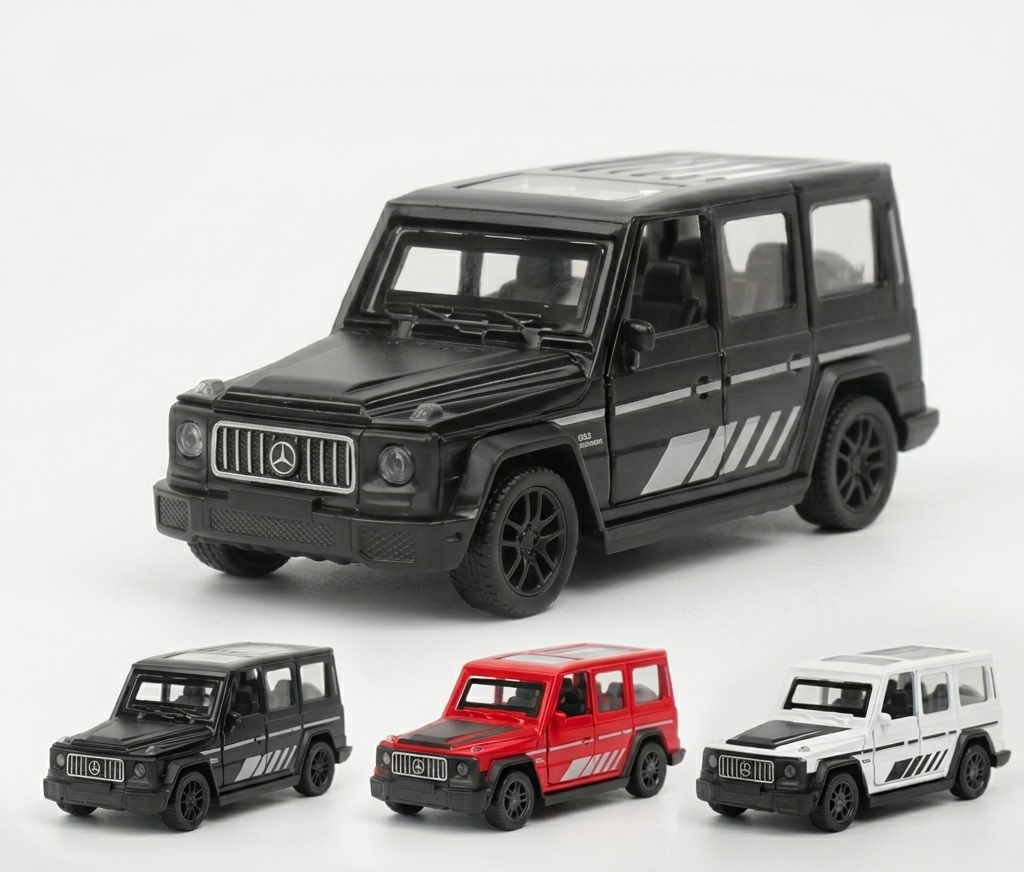 Miniature Mercedes-Benz G63 Die-Cast Toy Car with Sound & Light - Assorted Colours | Pack of 1 | Store Pickup Only