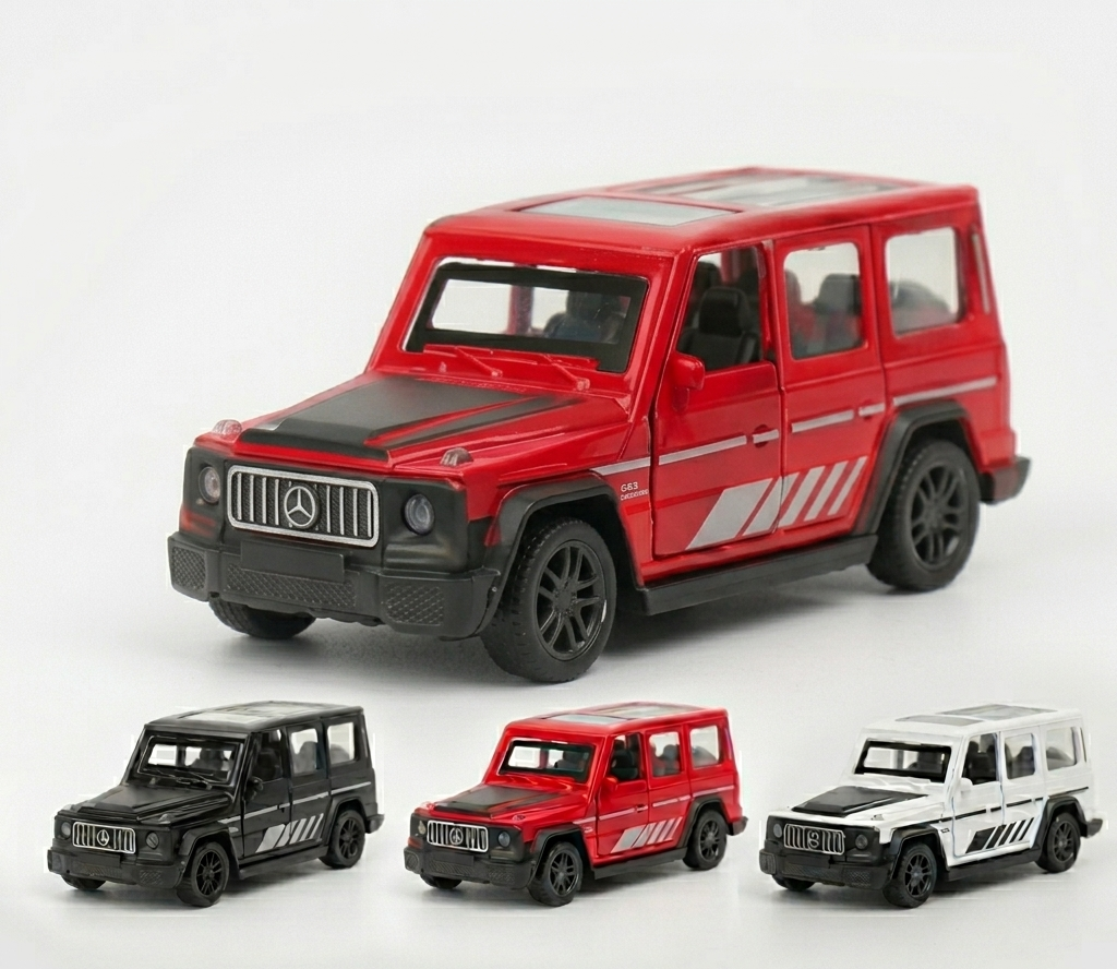 Miniature Mercedes-Benz G63 Die-Cast Toy Car with Sound & Light - Assorted Colours | Pack of 1 | Store Pickup Only
