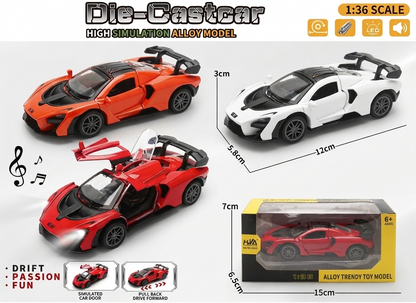 Premium 1:36 McLaren Senna Die-Cast Car | Pull Back | BIS Approved | Assorted | Pack of 1 | Store Pickup Only