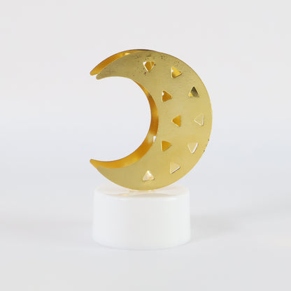 Decorative Moon Shaped Flameless Led Candles (4 Pc)