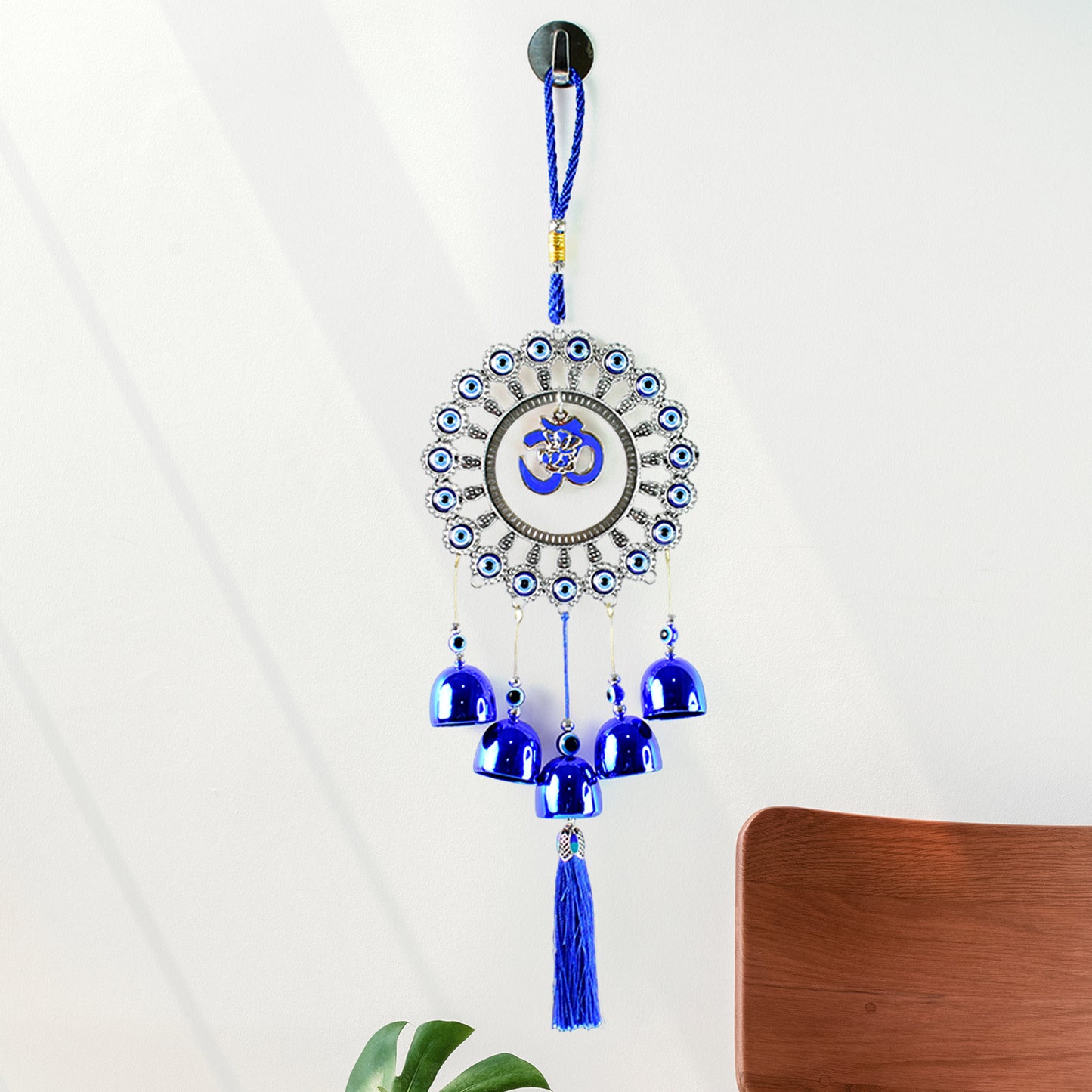 Decorative Om Evil Eye Wind Chime Wall Hanging (1 Pc)