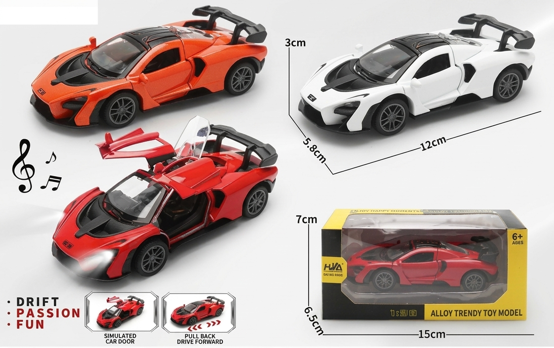 Premium 1:36 McLaren Senna Die-Cast Car | Pull Back | BIS Approved | Assorted | Pack of 1 | Store Pickup Only