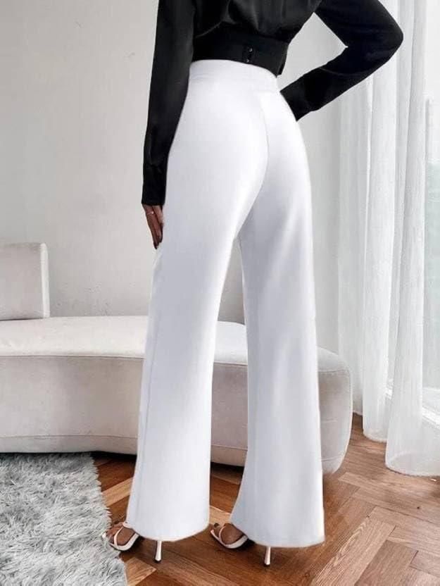 Women's Nontransparent Fabric Classic-Stylish Pant Pack of 3 (Black White Pink)