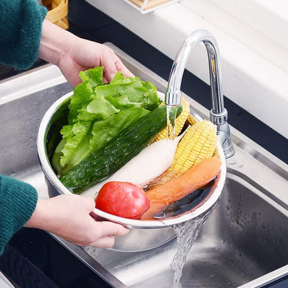 Stainless Steel Kitchen Drain Basket Set 3 in 1