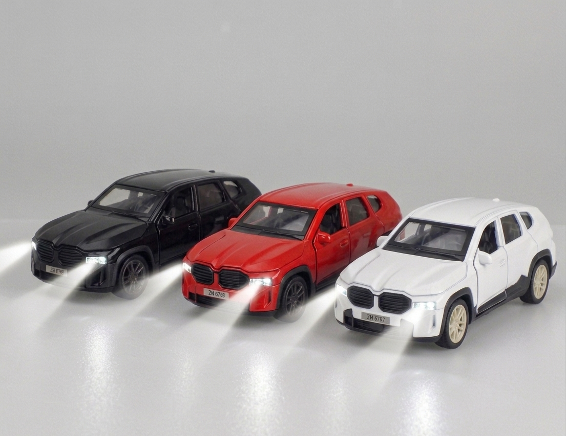 Exclusive Miniature Power SUV 1:36 Metal Diecast Model with Lights & Sound and Pullback | Pack of 1 - Store Pickup Only
