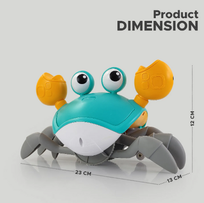 Rechargeable Crawling Crab Baby Toys for 3+ Years with Light & Sound | Sensory Interactive Moving Electric Toy for Kids | ISI and BIS Certified