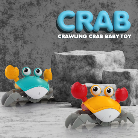 Rechargeable Crawling Crab Baby Toys for 3+ Years with Light & Sound | Sensory Interactive Moving Electric Toy for Kids | ISI and BIS Certified