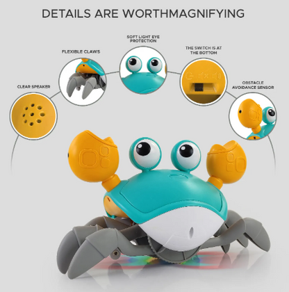 Rechargeable Crawling Crab Baby Toys for 3+ Years with Light & Sound | Sensory Interactive Moving Electric Toy for Kids | ISI and BIS Certified
