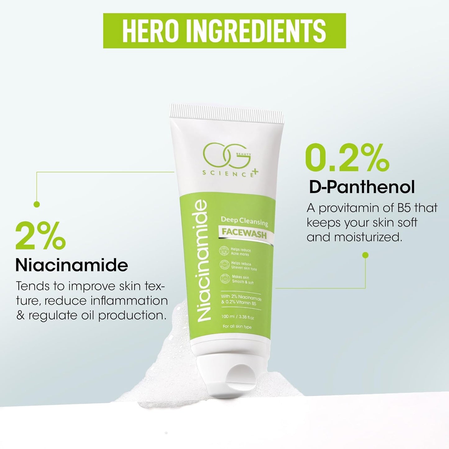 Og Beauty Niacinamide Deep Cleansing Facewash - (1 Pc  100ml)