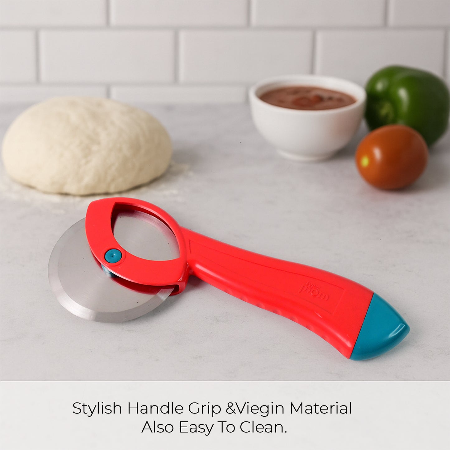Suppermom Premium Stainless Steel Pizza Cutter With Ergonomic Handle (1 Pc)