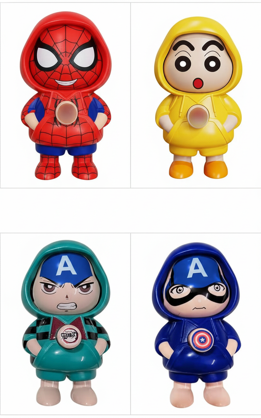 Toy Face Changing Doll Key Holder Cartoon Character Keychain