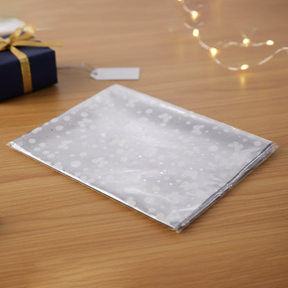Decorative Silver Gift Wrapping Paper Sheets (1 Packet Approx 20 Pcs)