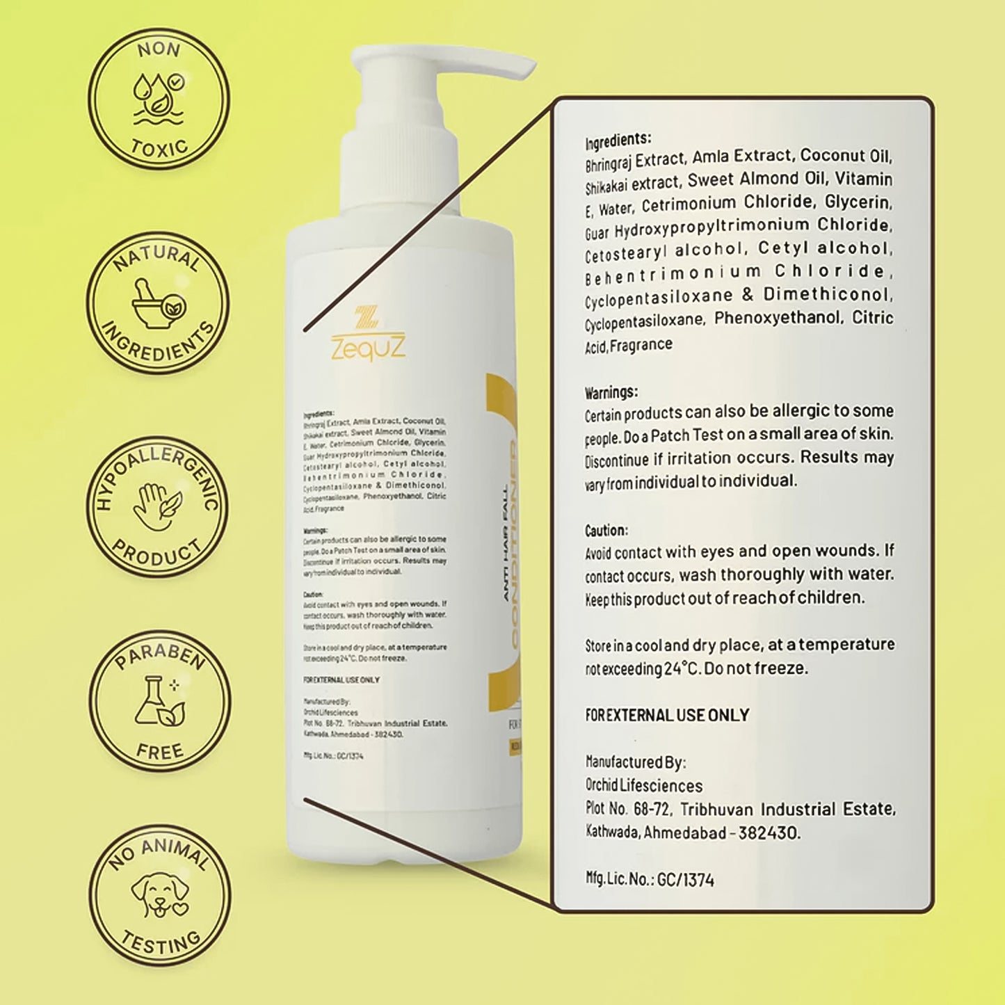 Zequz Anti Hair Fall Conditioner - (1 Pc  250 Ml)
