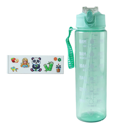 Motivational Water Bottle With Time Marker And Flip Top Lid (1000 Ml)