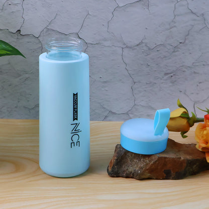 Water Bottle 400ml Leak Proof Glass Water Bottle With Daily Water Intake For Gym And Children Nice Bottle (1 Pc)