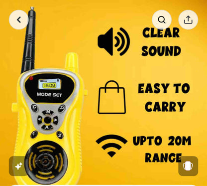 Kids Adventure Walkie Talkie Set – Long Range 2-Way Radio Toy with Push-to-Talk & Antenna for Indoor/Outdoor Play
