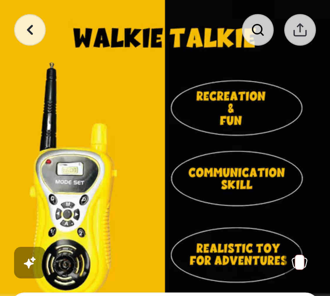 Kids Adventure Walkie Talkie Set – Long Range 2-Way Radio Toy with Push-to-Talk & Antenna for Indoor/Outdoor Play