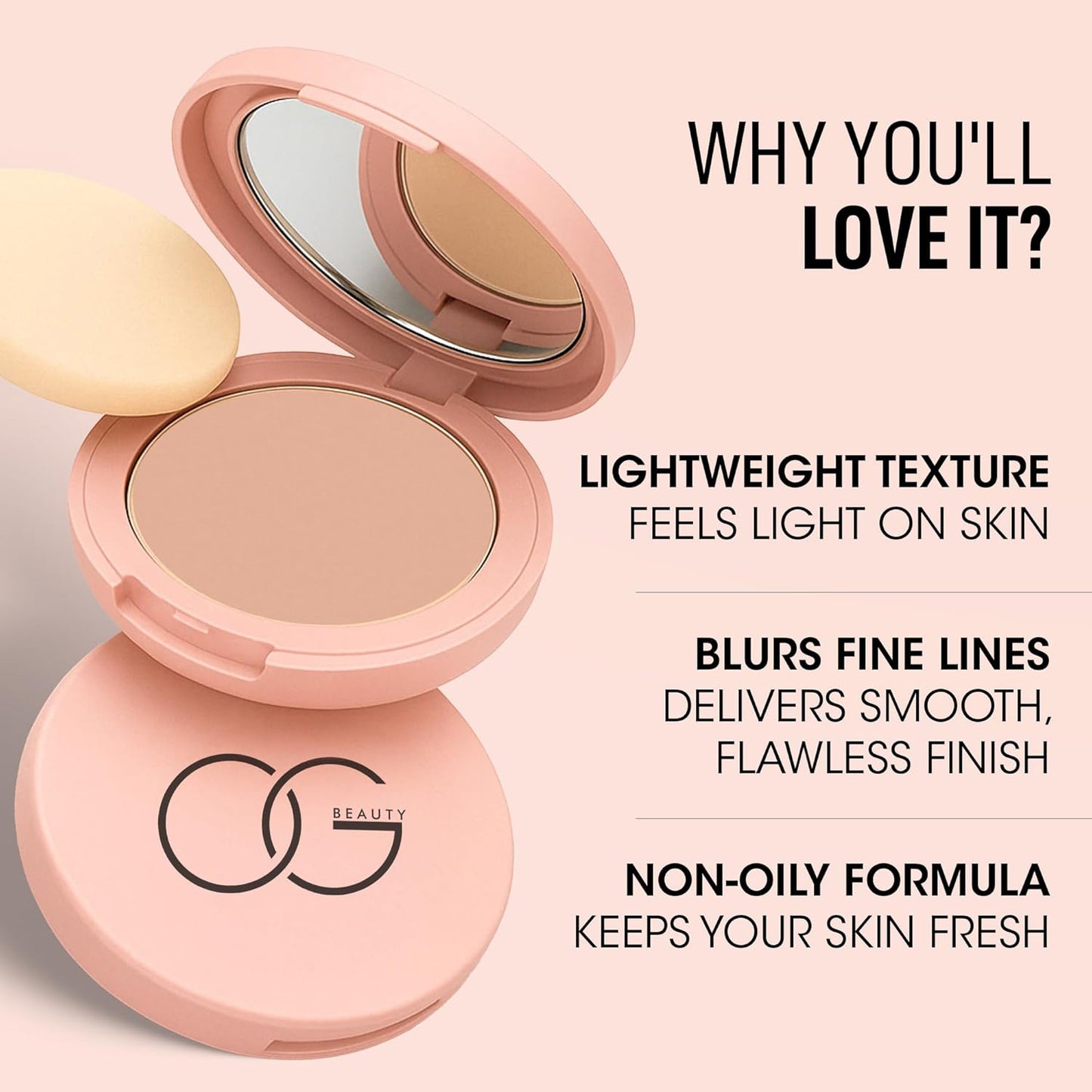 Og Beauty Biscotti Flawless Touch Compact Powder (9 Gm  1 Pc)