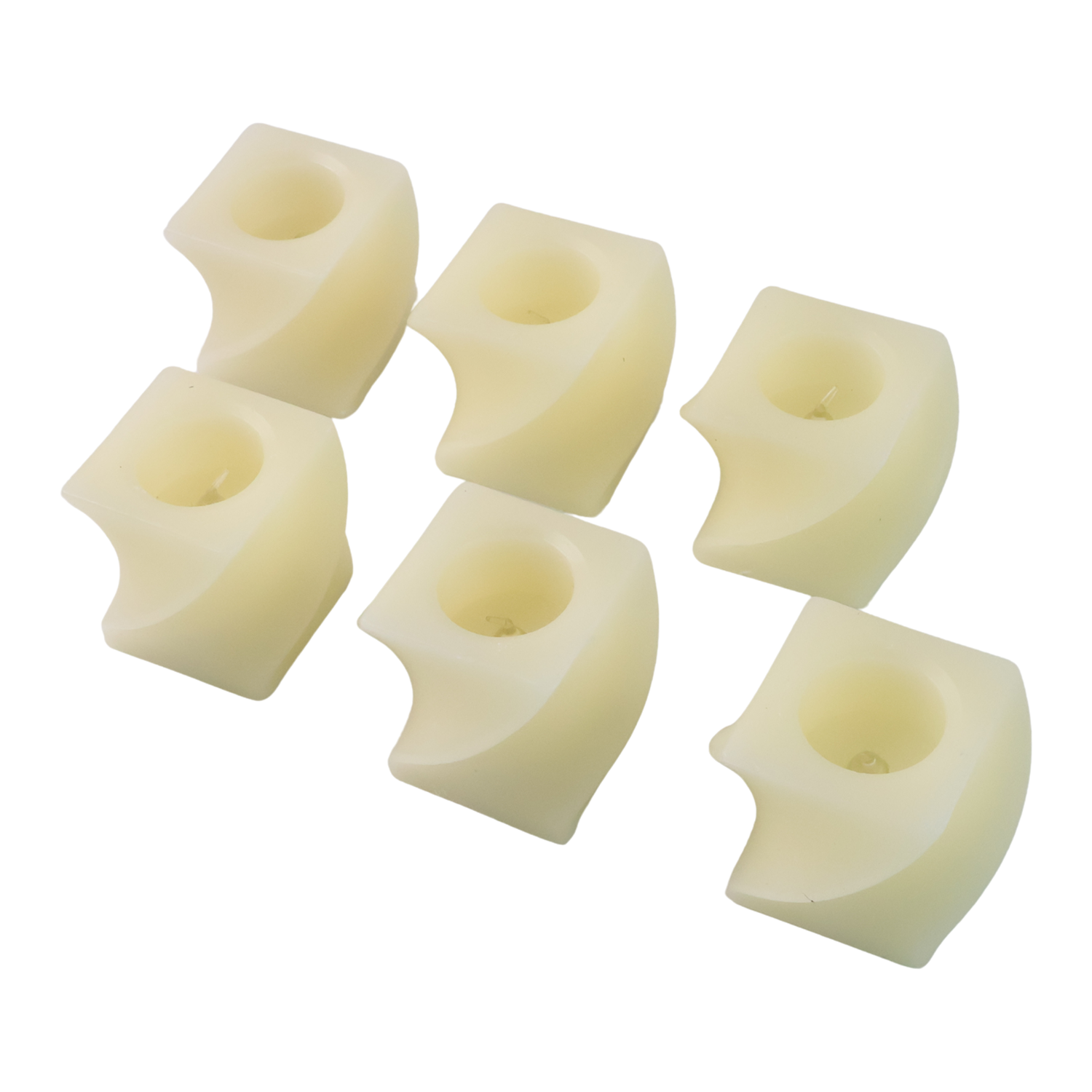 Set Of 6 Led Flameless Decorative Candles  Square Shape Tealight Lamps