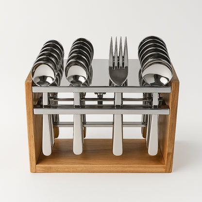 Apex Premium Stainless Steel Cutlery Set (24 Pc)
