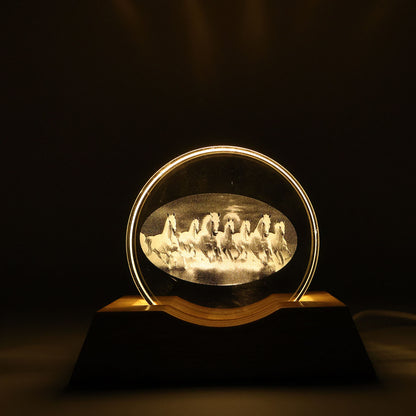 3d Crystal Led Table Lamp (1 Pc)
