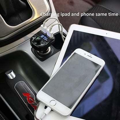 8533 Car-x8 Bluetooth Fm Transmitter Kit For Hands-free Call Receiver  Music Player  Call Receiver  Fast Mobile Charger Ports For All Smartphoneswith 3.1a Quick Charge Dual Usb Car Charger