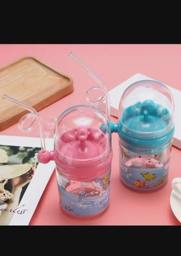 Baby Drinking Cup With Straw And Lid Water Whale Spray Fountain Sippy Cup Bottles Childrens Pot Toddler Tumbler Mug Spill Proofbirthday Party Gift Drinking Cup (1 Pc)